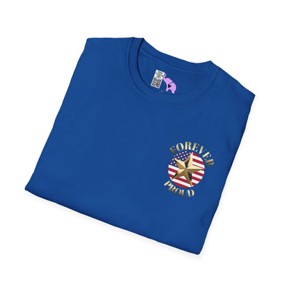 Gold Star Grandpa Forever Proud Adult T-shirt