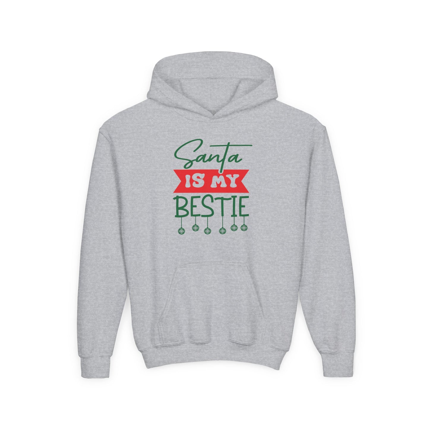 Santa Is My Bestie Youth Hoodie