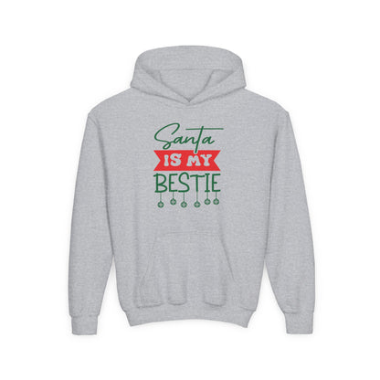 Santa Is My Bestie Youth Hoodie