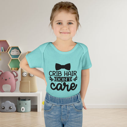 Crib Hair Don't Care Baby Rib Bodysuit