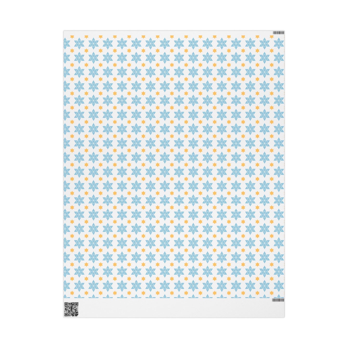 Blue/Gold Star of David Hanukkah Wrapping Paper