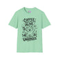 ""Coffee Makes Me Feel Alive and Slightly Unhinged (Cat) Adult T-shirt