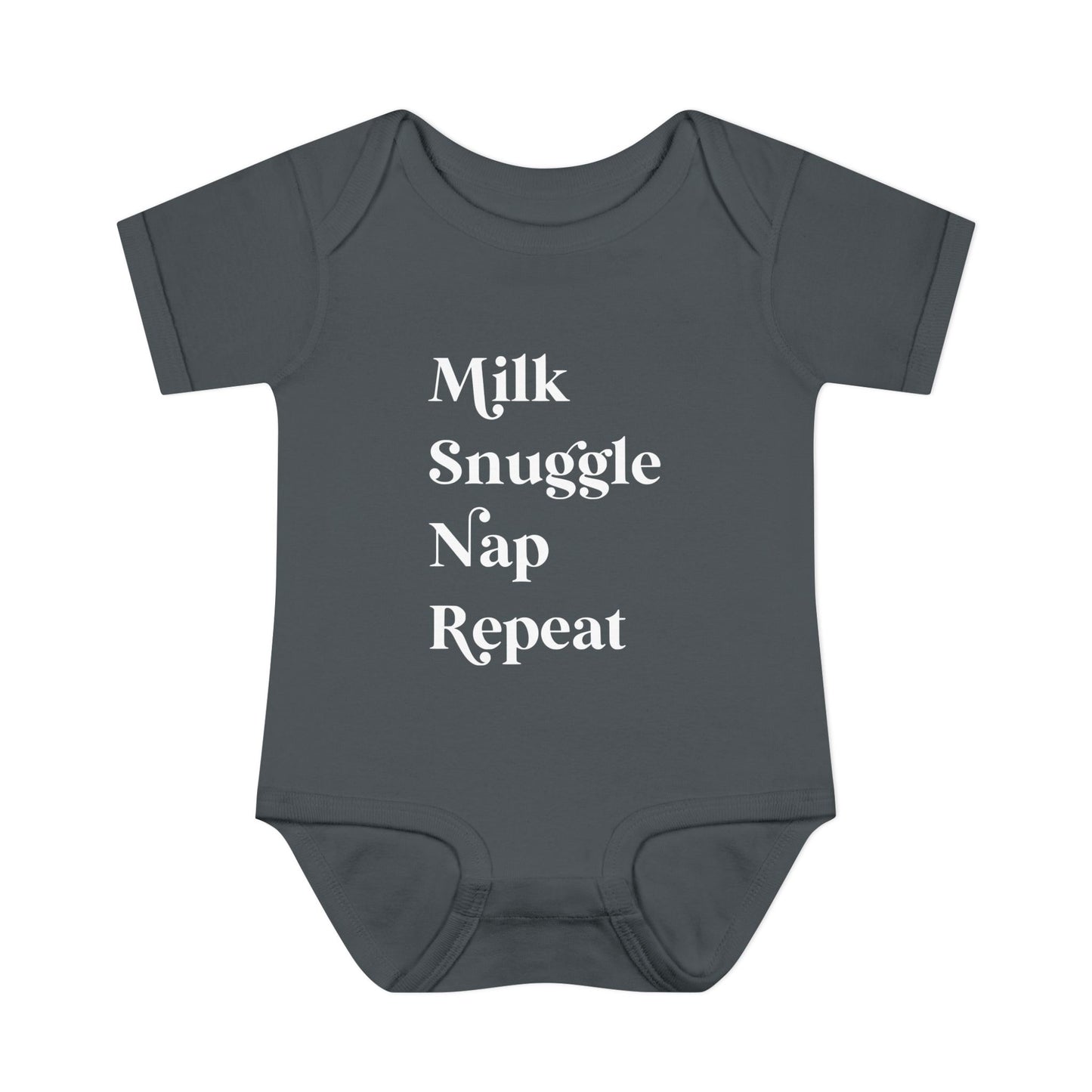 Milk Snuggle Nap Repeat Infant Onesie