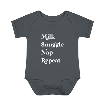 Milk Snuggle Nap Repeat Infant Onesie