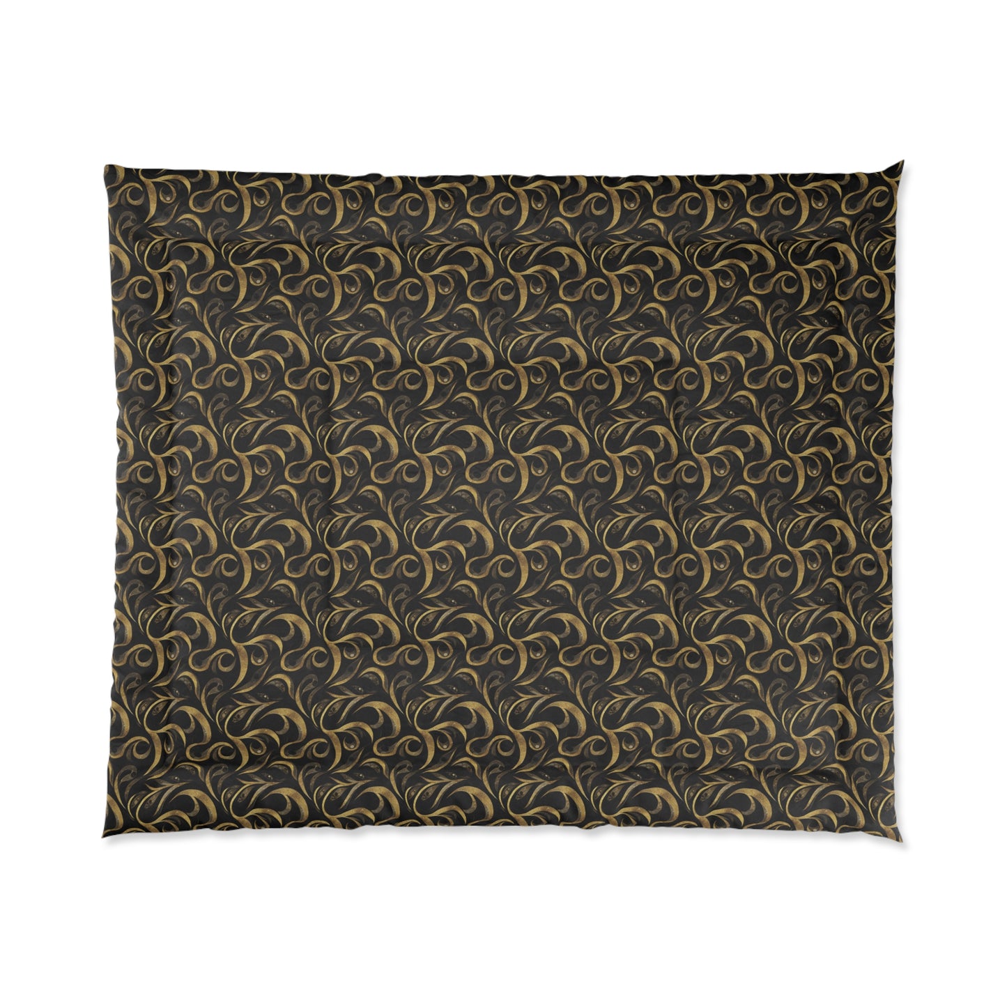 Golden Noir Swirl Comforter