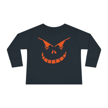 Spooky Jack-O-Lantern Toddler Long Sleeve Tee