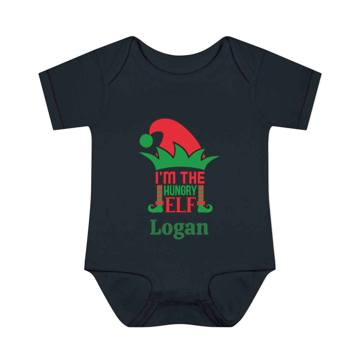 I'm The Hungry Elf Personalized Infant Baby Rib Bodysuit