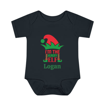 I'm The Hungry Elf Personalized Infant Baby Rib Bodysuit