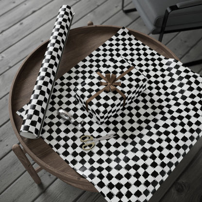 Distorted Check Wrapping Paper