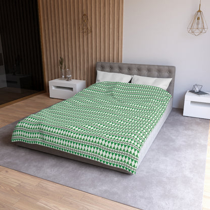 Moss Cairn Stripes Microfiber Duvet Cover