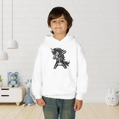 Dabbing Unicorn Skeleton Youth Heavy Blend Hoodie
