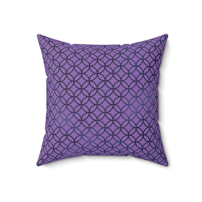 Geometric Circles & Diamonds Throw Pillow