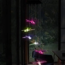 LED Dragonfly Solar-Powered Light Up Wind Chime