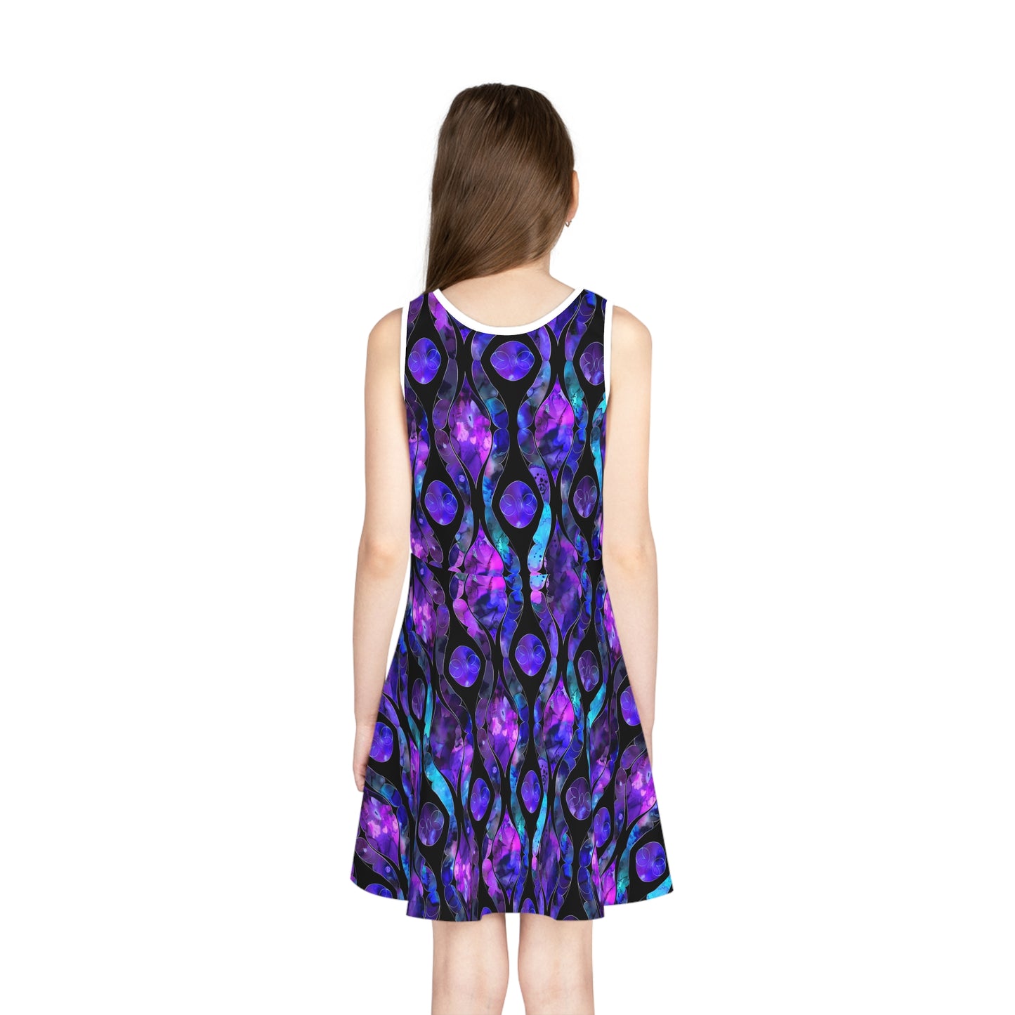 Purple Stained Glass Sleeveless Sundress