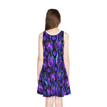 Purple Stained Glass Sleeveless Sundress