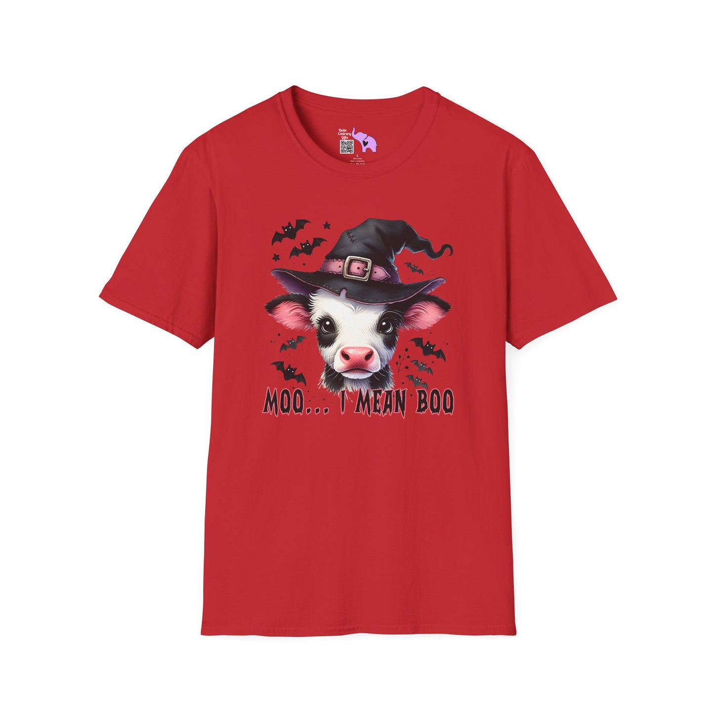 Moo...I Mean Boo Baby Cow Adult T-shirt