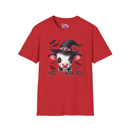 Moo...I Mean Boo Baby Cow Adult T-shirt