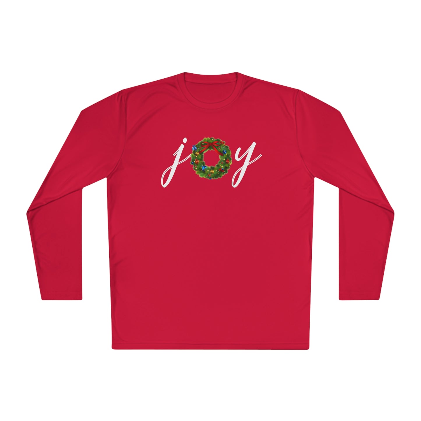 Joy w/Wreath Adult Long Sleeve Tee