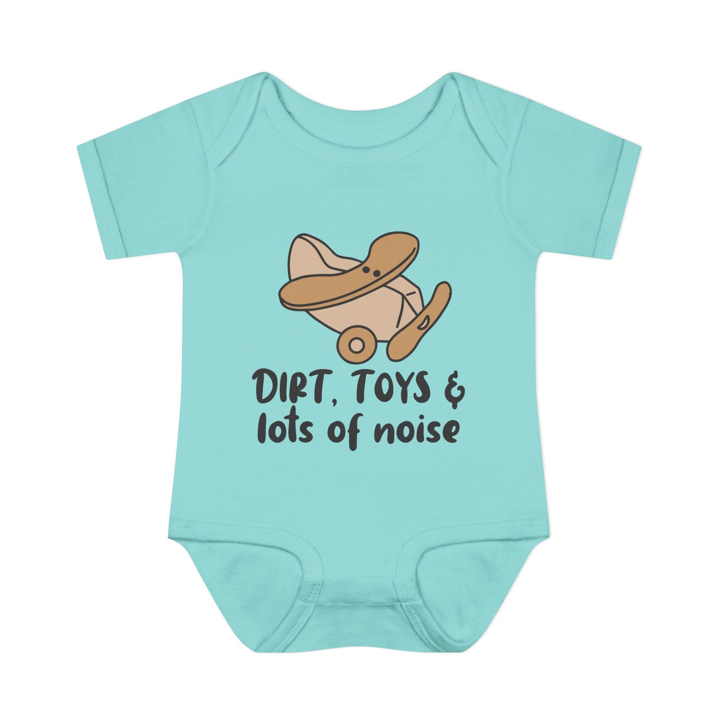 Dirt, Toys, & Lots of Noise Baby Rib Bodysuit