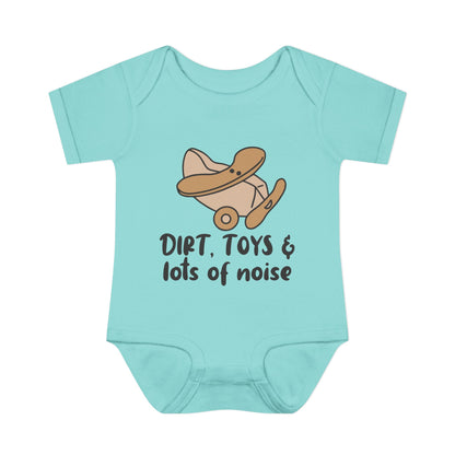 Dirt, Toys, & Lots of Noise Baby Rib Bodysuit