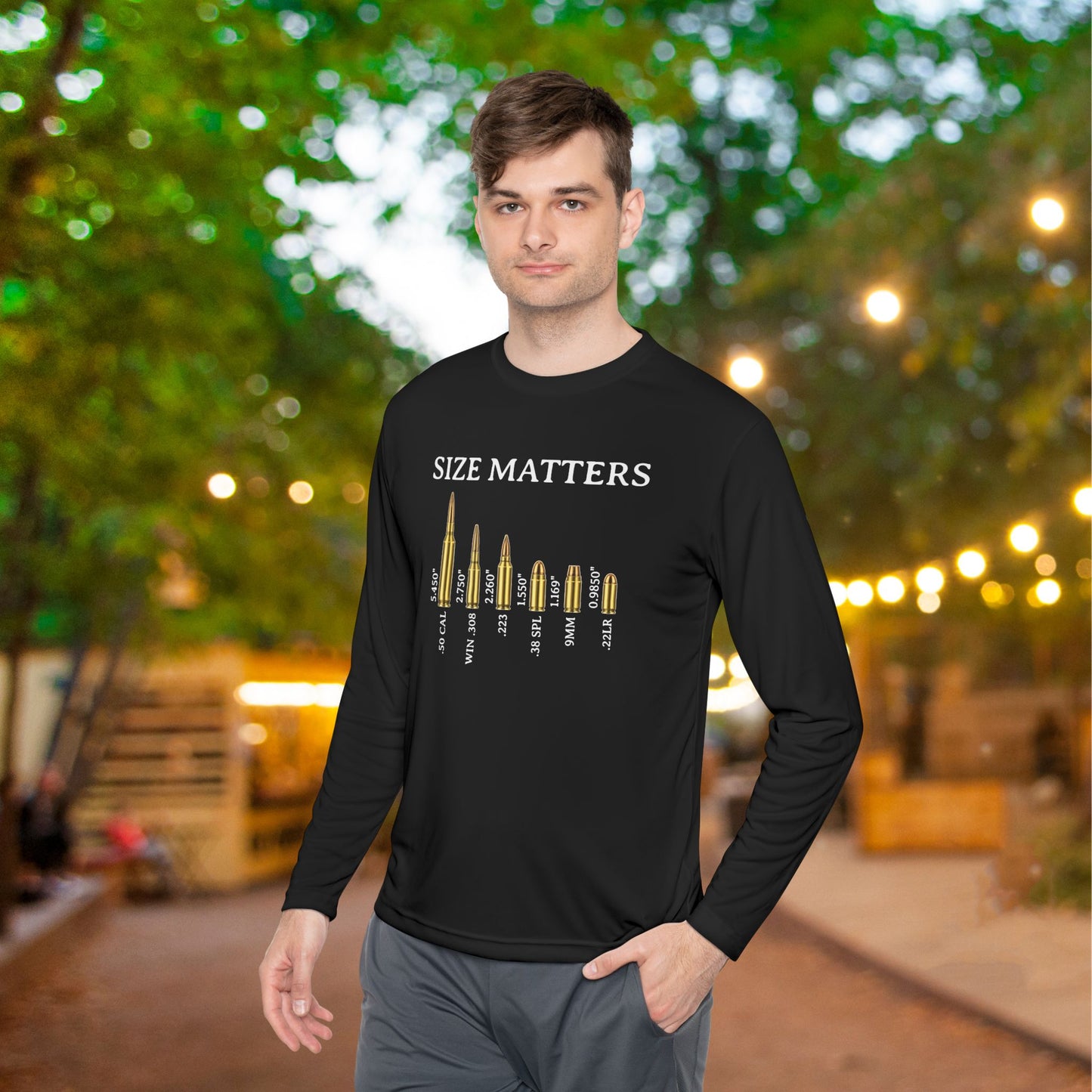 Size Matters (Ammo) Adult Long Sleeve Tee