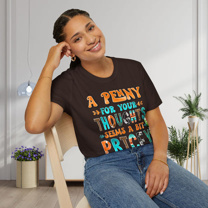 A Penny For Your Thoughts Adult T-shirt