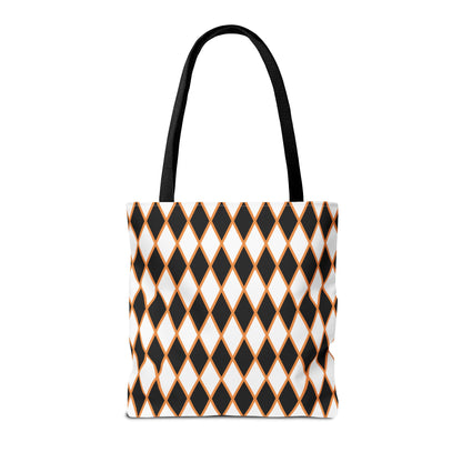 Midnight Ember Harlequin Canvas Tote Bag
