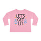 Hanukkah Let's Get Lit Toddler Long Sleeve Tee