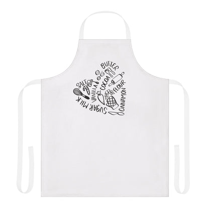 Baking Ingredients Heart Apron