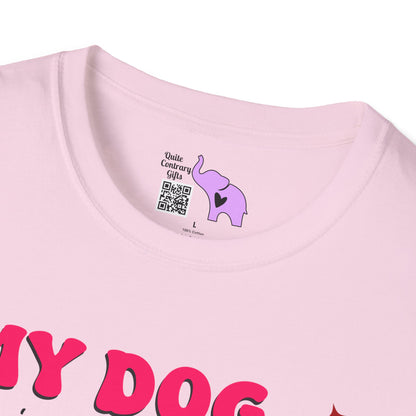 My Dog Is My Valentine Adult T-shirt