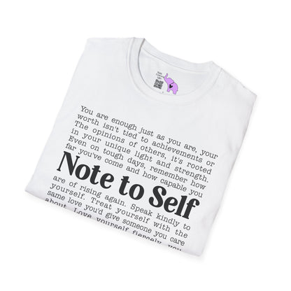 Note To Self... Adult T-shirt