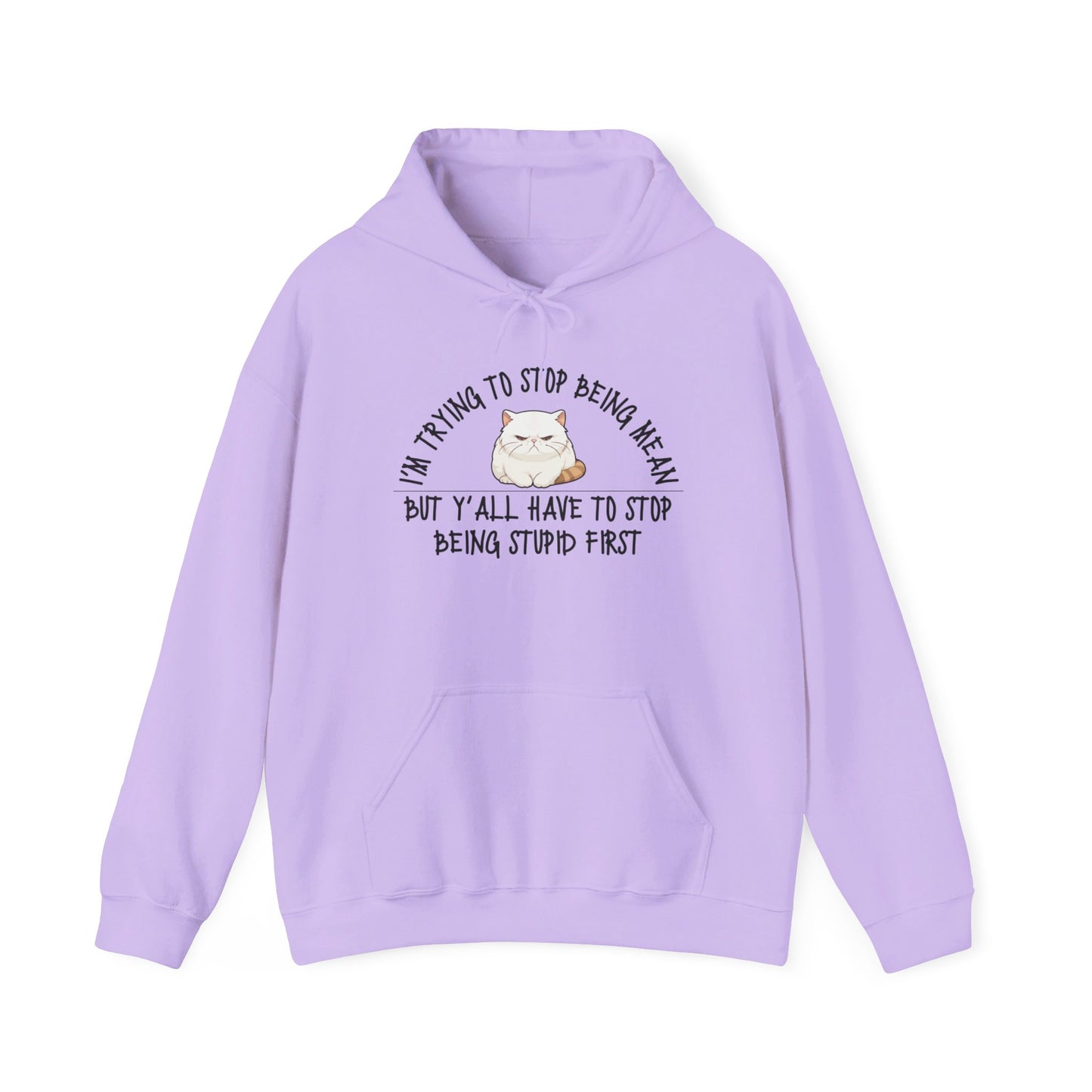 I'm Trying To Stop Being Mean... Heavy Blend™ Hooded Sweatshirt