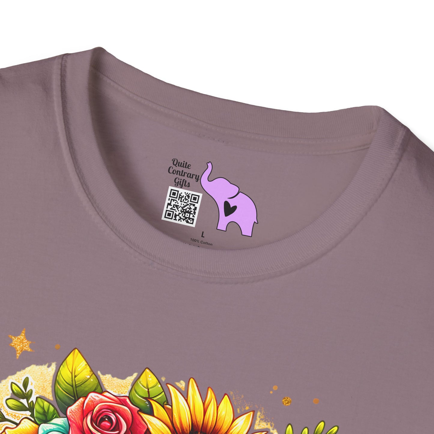 Flowery Sloth Adult T-shirt