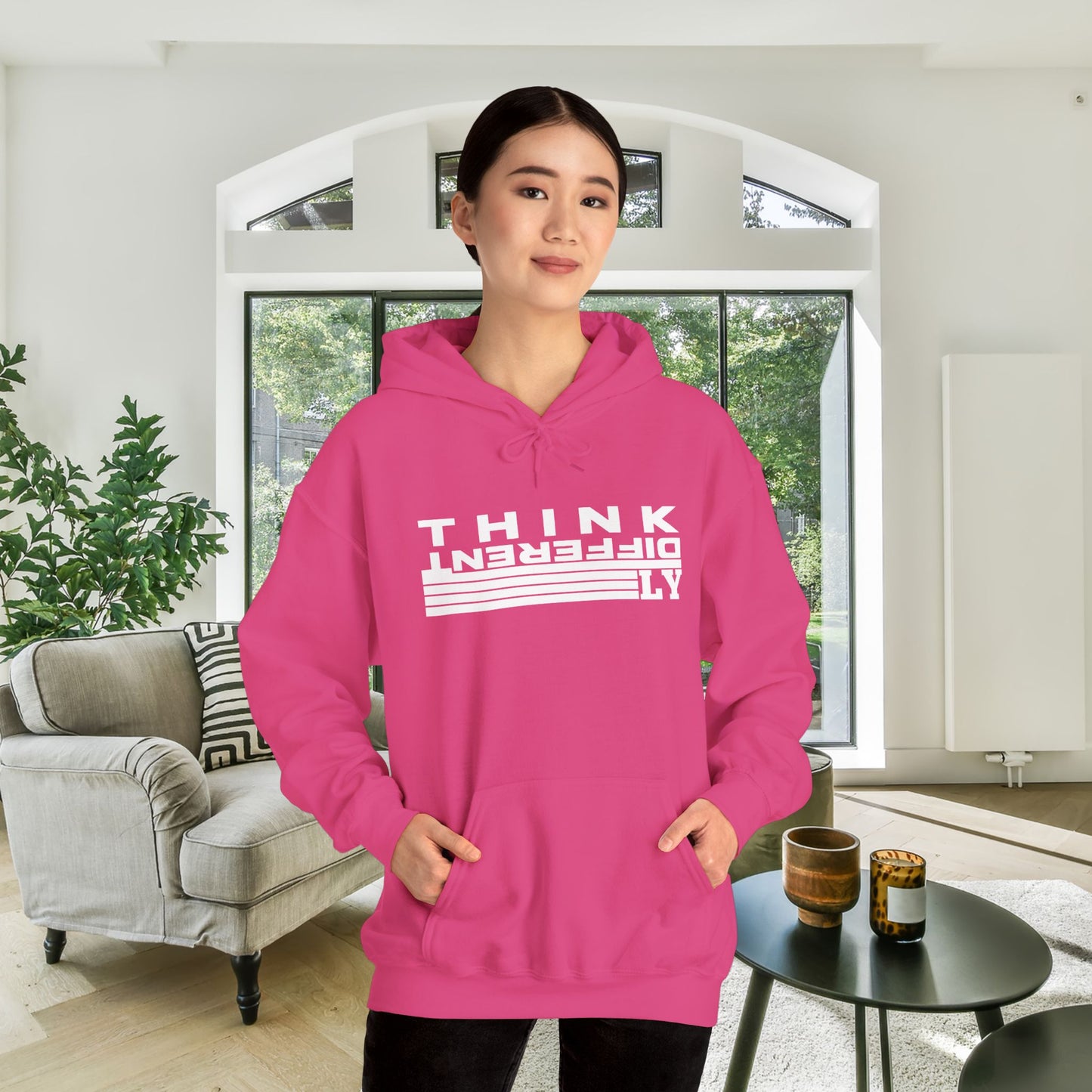 Think Differently Heavy Blend™ Hooded Sweatshirt