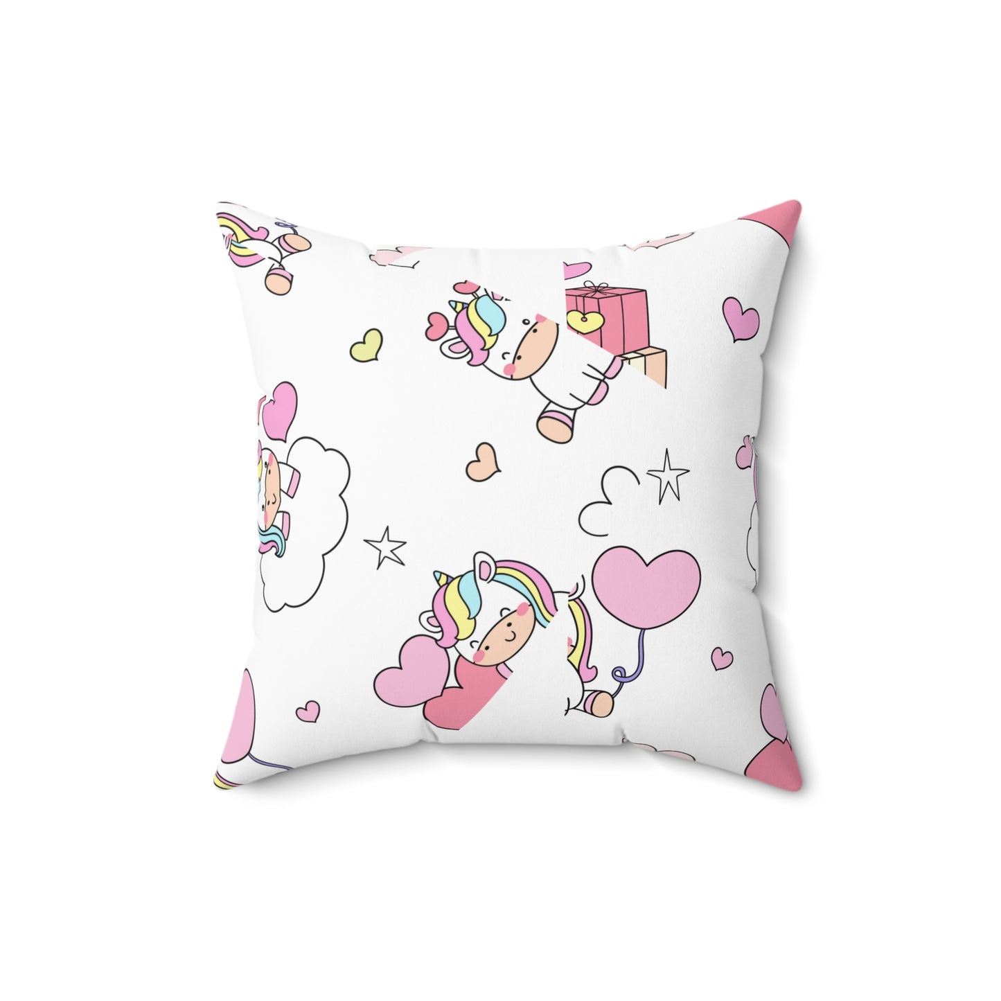 Unicorns of Love Throw Pillow