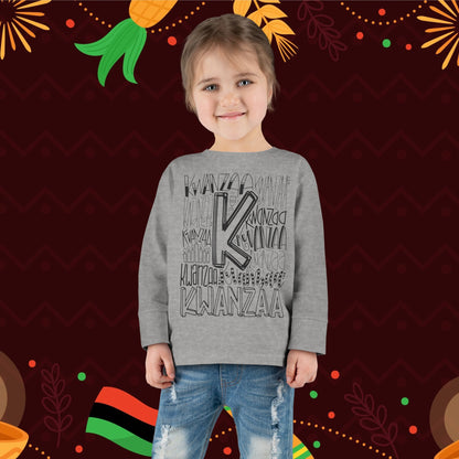 Kwanzaa Wordcloud Toddler Long Sleeve Tee