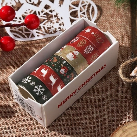 Christmas-Themed Paper Adhesive Tape/Journal Tape