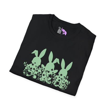 Easter Bunnies in Grass Adult T-shirt