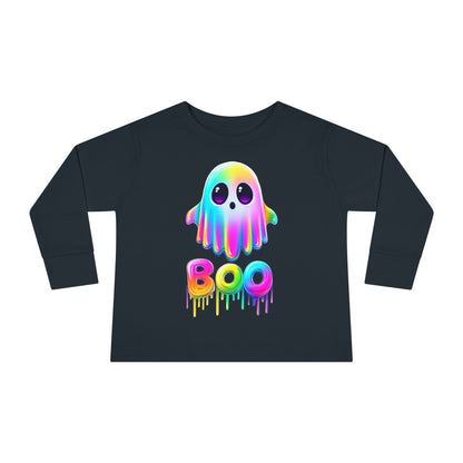 Neon Ghostly Monster Toddler Long Sleeve Tee