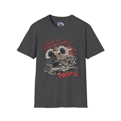 Please Be Patient With Me I'm From The 1900's (Classic Car, gramophone) Adult T-shirt