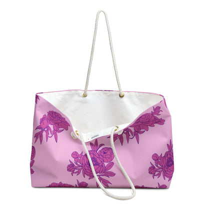 Bubblegum Bloom Peonies Weekender Bag