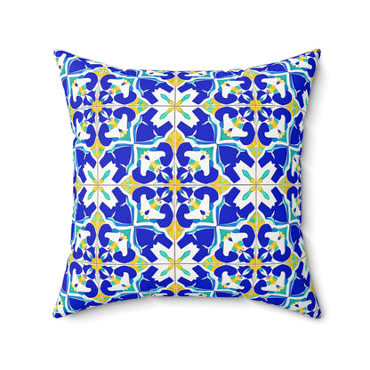 Blue Horizon Mosaic Throw Pillow