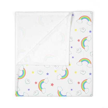 Rainbow Smiles & Stars Baby Swaddle Blanket