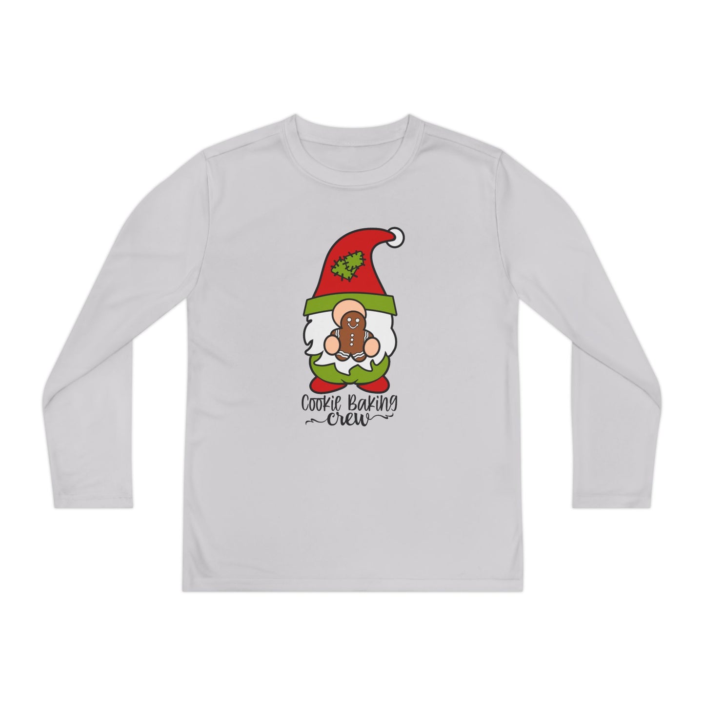 Cookie Baking Crew Gnome Youth Long Sleeve Tee