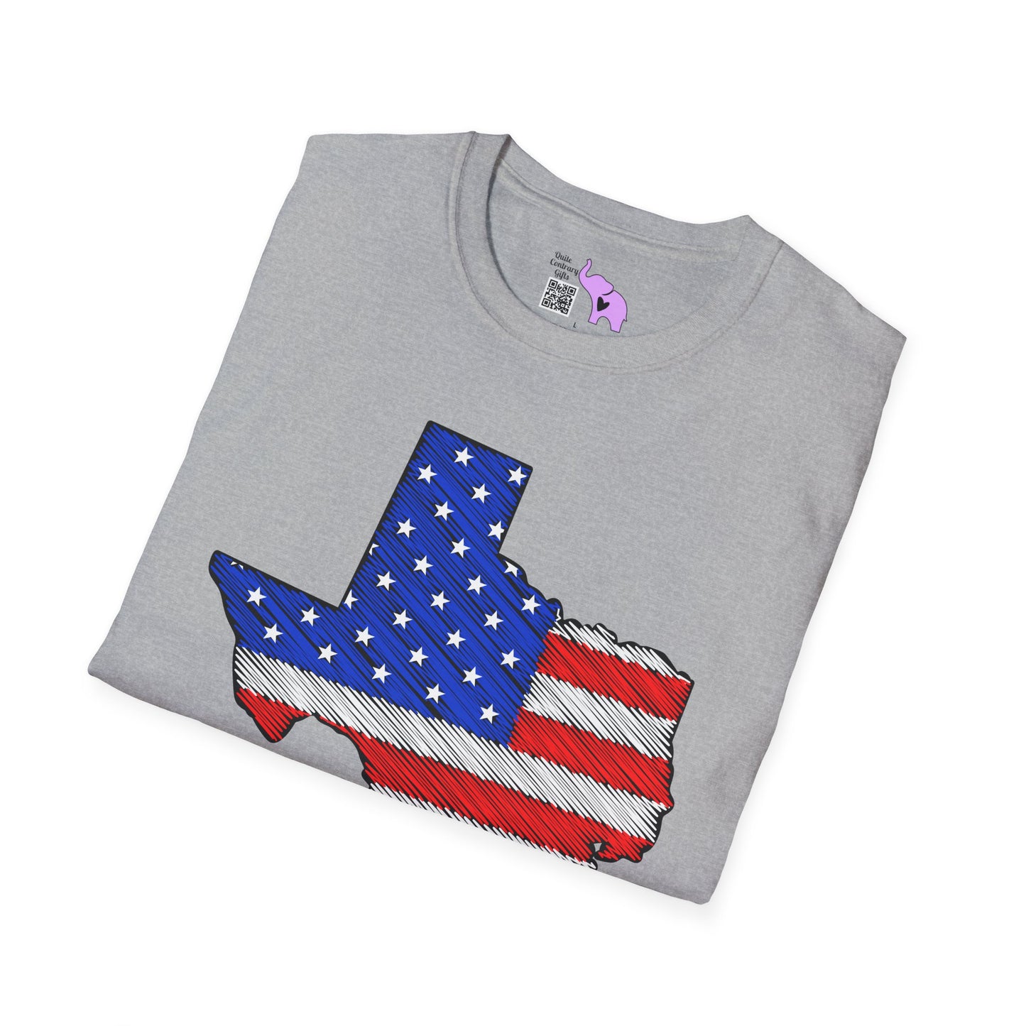 Texas American Flag 2 Adult T-shirt