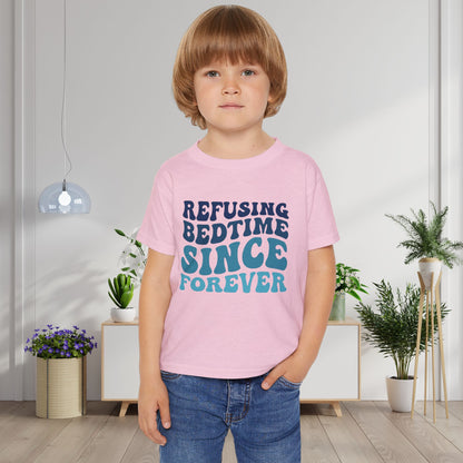 Refusing Bedtime Since Forever Heavy Cotton™ Toddler T-shirt