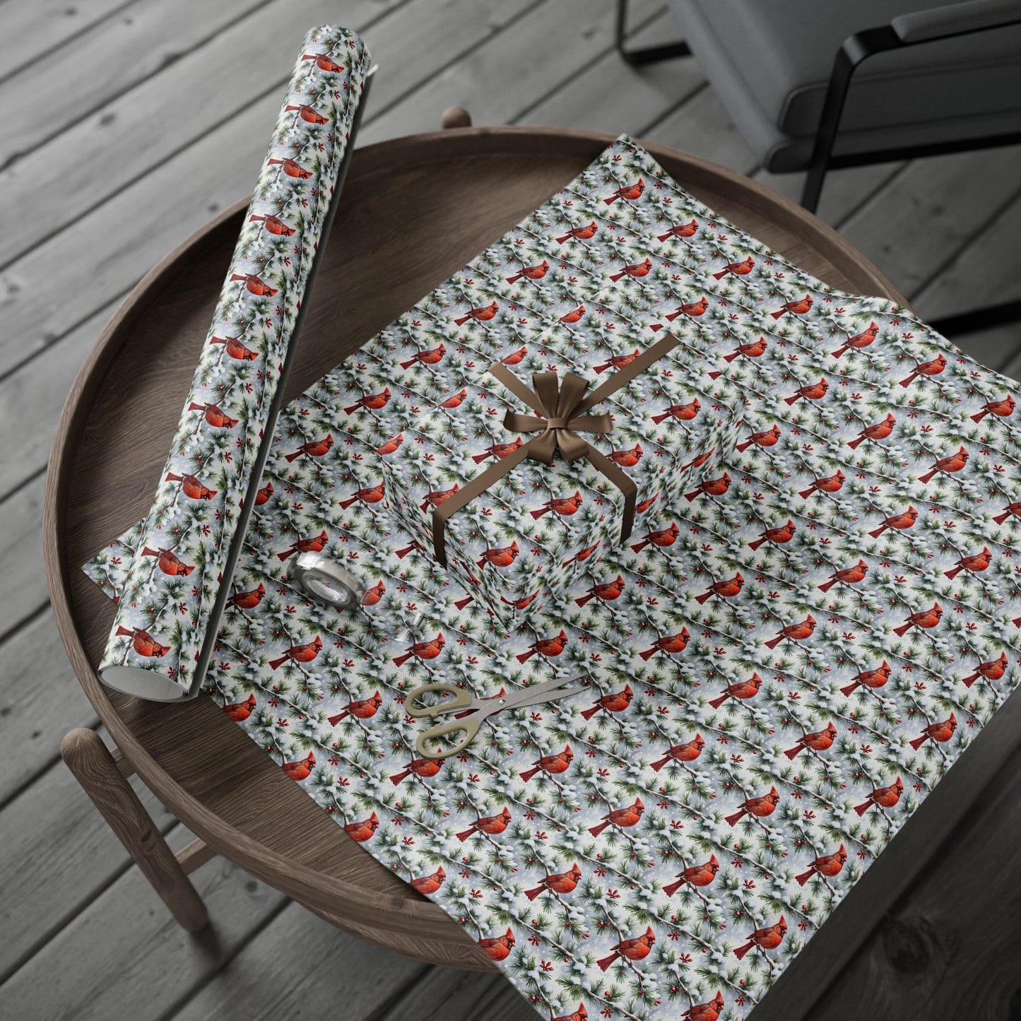 Cardinal Winter Elegance Wrapping Paper