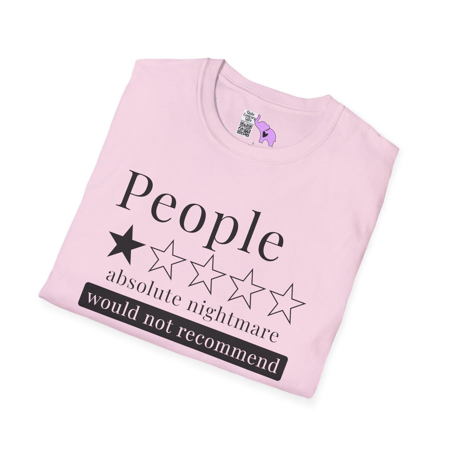 People 1 Star Absolute Nightmare Would Not Recommend Adult T-shirt