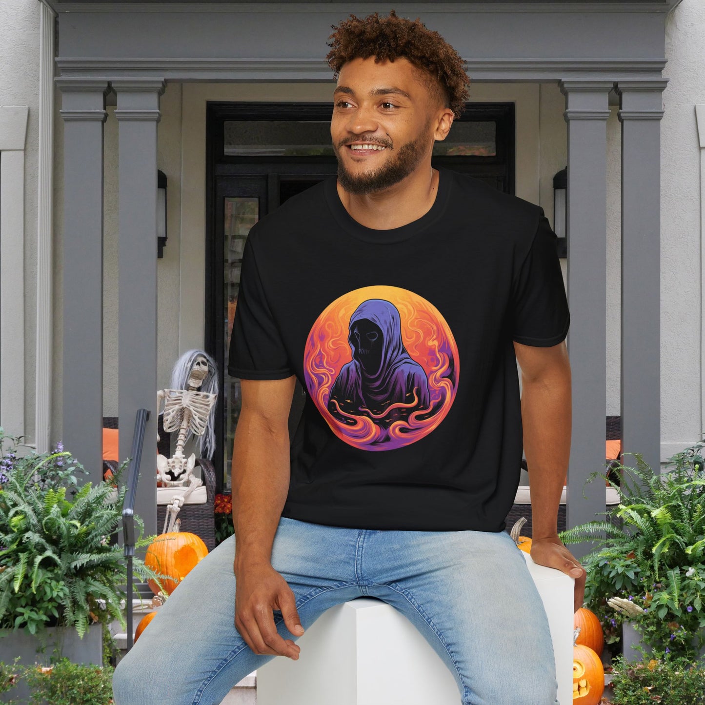 Creepy Ghost 1 Adult T-shirt