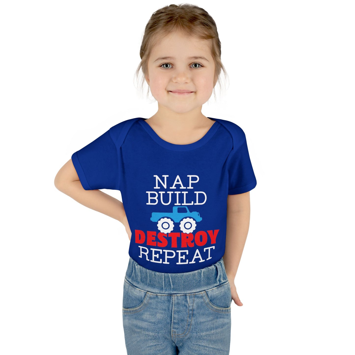 Nap Build Destroy Repeat Infant Baby Rib Bodysuit